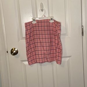 Pink Plaid Schoolgirl Skirt
